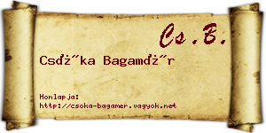 Csóka Bagamér névjegykártya